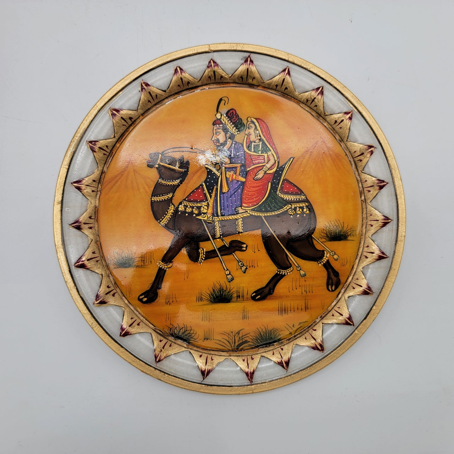 Hand Painted Marble Plate with Camel