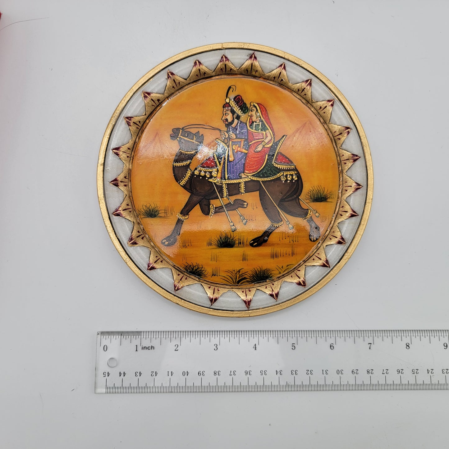 Hand Painted Marble Plate with Camel