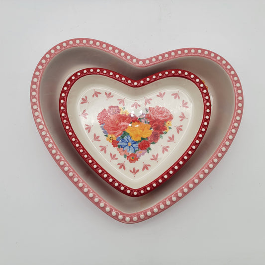 Pioneer Woman Nesting Heart Baking Dishes