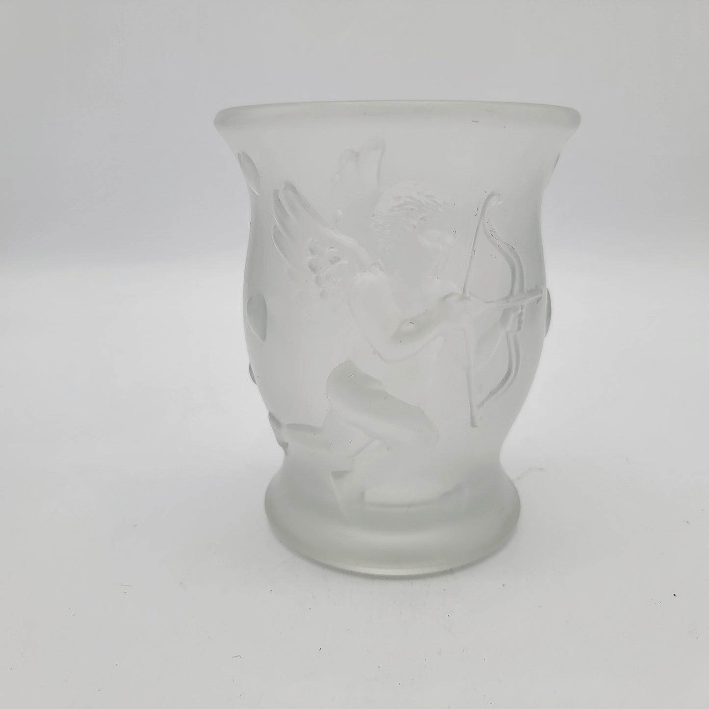 Frosted Glass Cupid Vase Made in France for TelaFlora