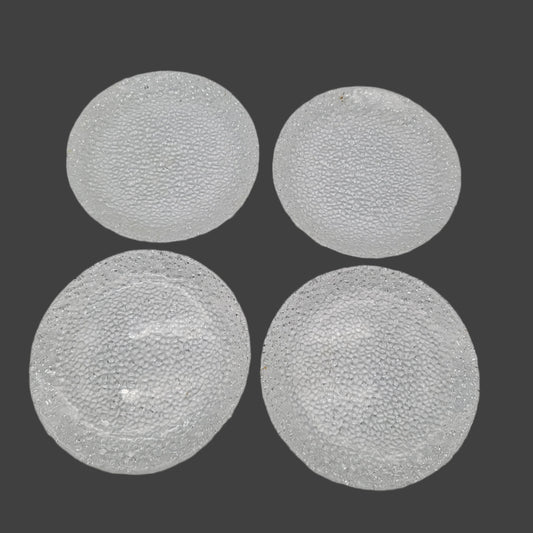 Raindrop Pebble Glass Plates Set of 4