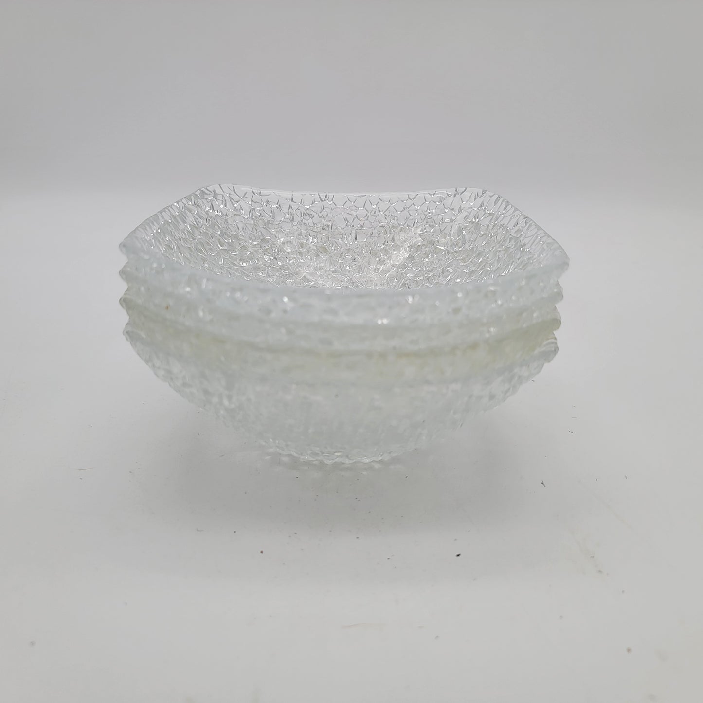 Raindrop Pebble Glass Bowls Set of 4