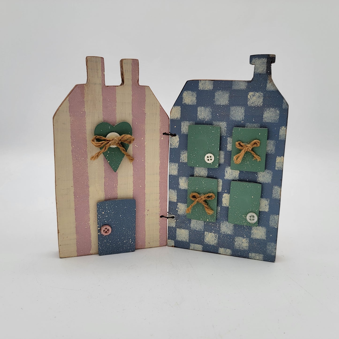 Vintage Hand Crafted and Painted Free Standing Houses