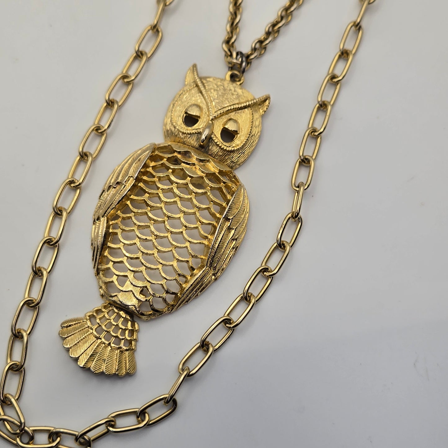 Vintage Tancer II Articulated Owl Necklace