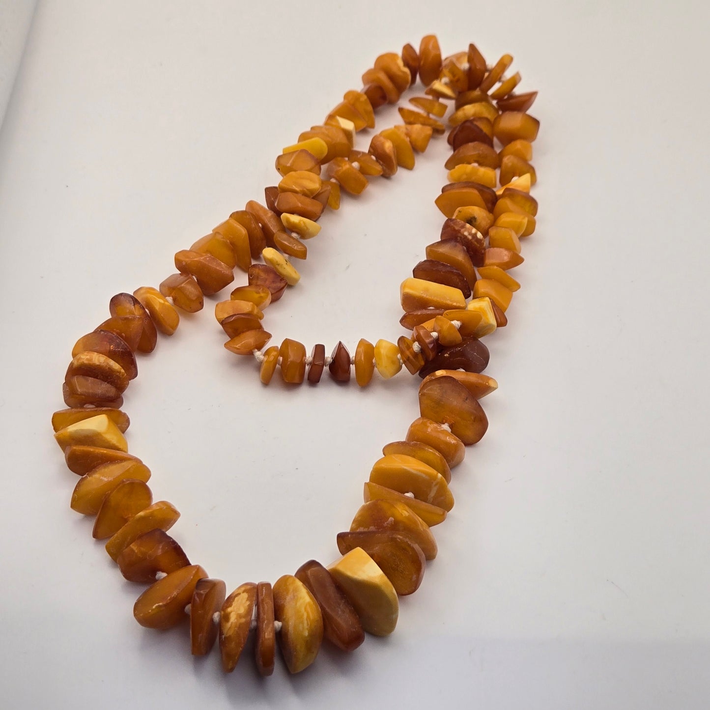 Vintage Butterscotch Baltic Egg Yolk Amber Chip Necklace