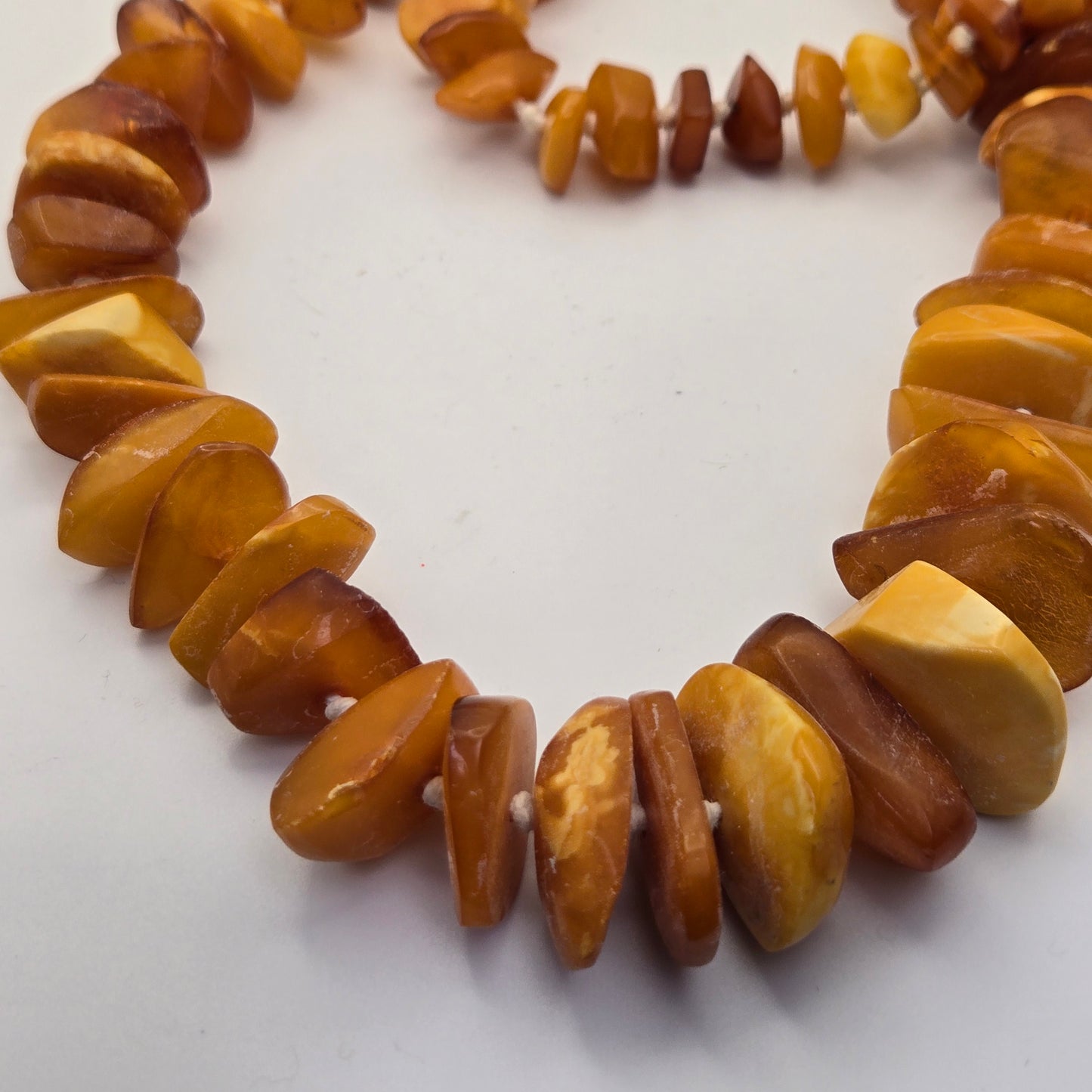 Vintage Butterscotch Baltic Egg Yolk Amber Chip Necklace