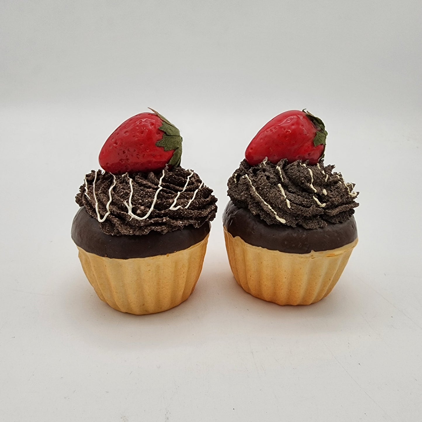 Pair of Fake Strawberry Cupcakes