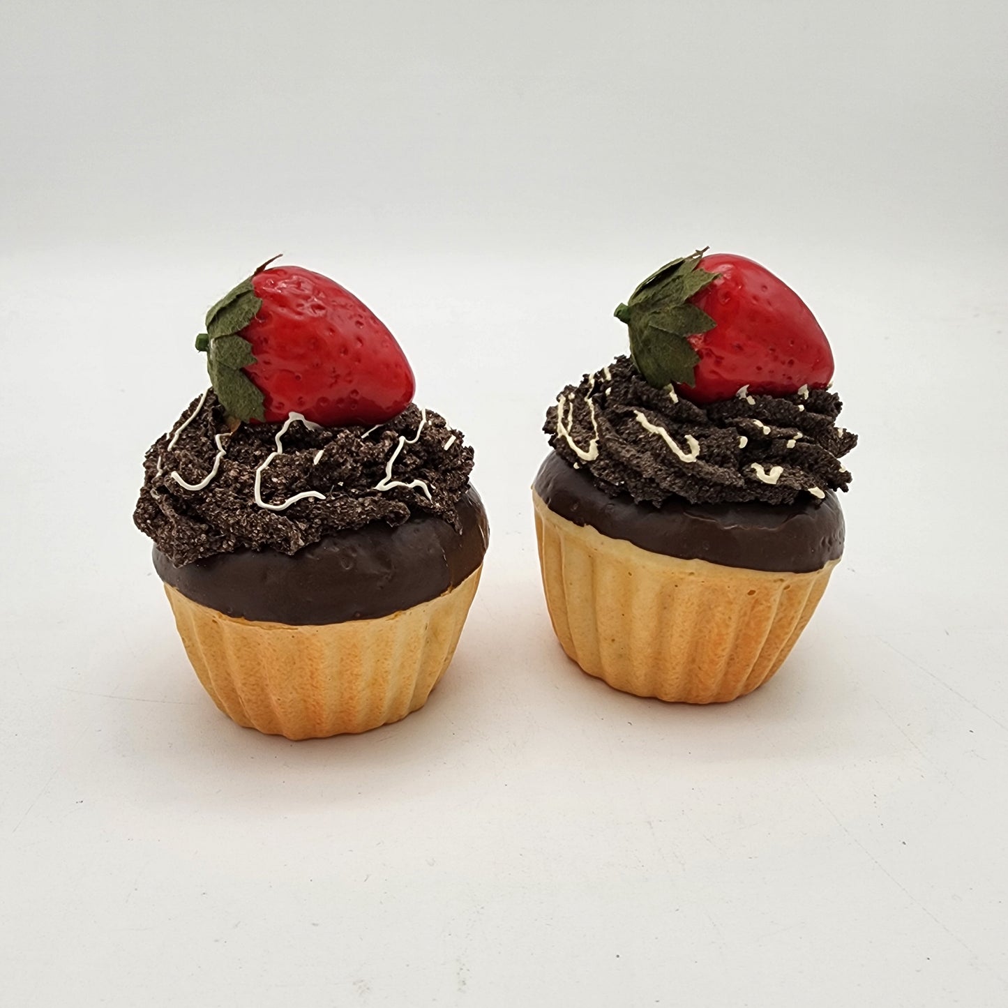 Pair of Fake Strawberry Cupcakes