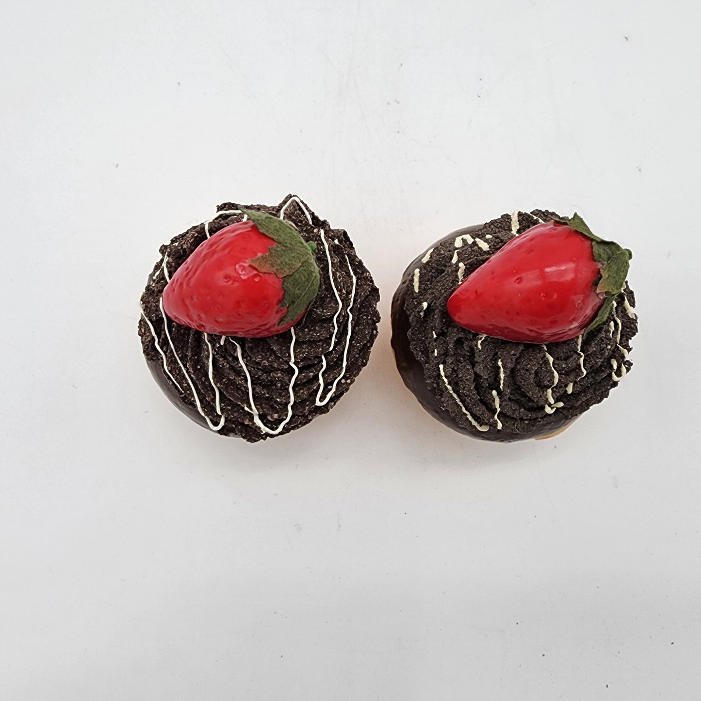 Pair of Fake Strawberry Cupcakes