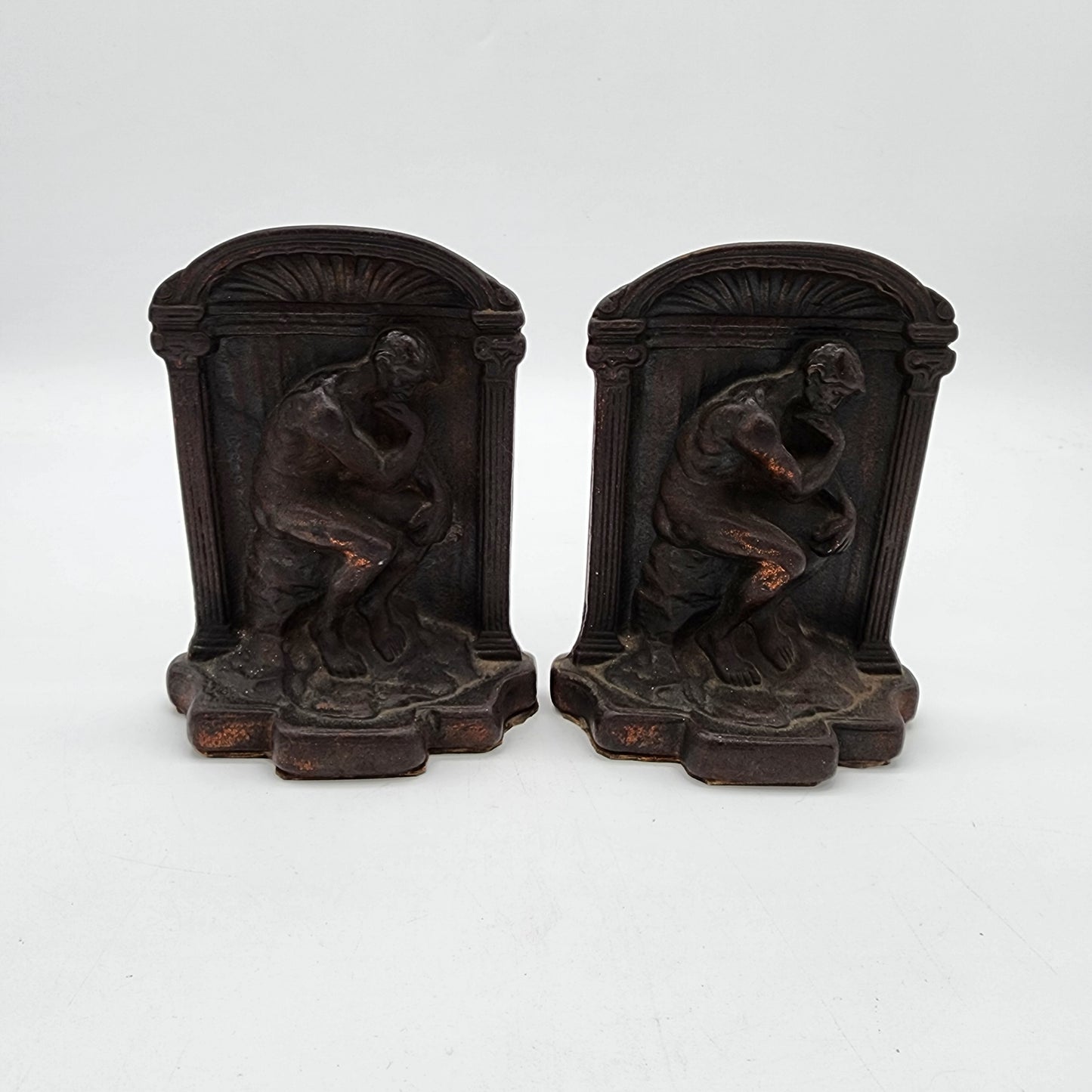 Vintage The Thinker Bronze Bookends