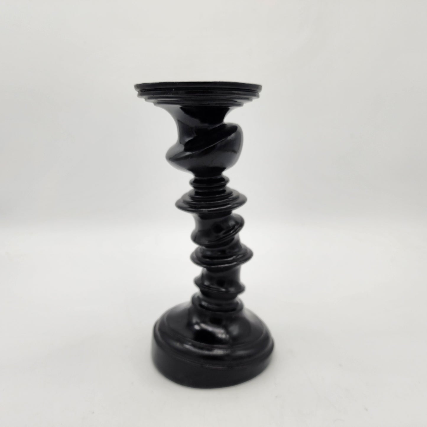 Whimsical Black Crooked Candle Holder