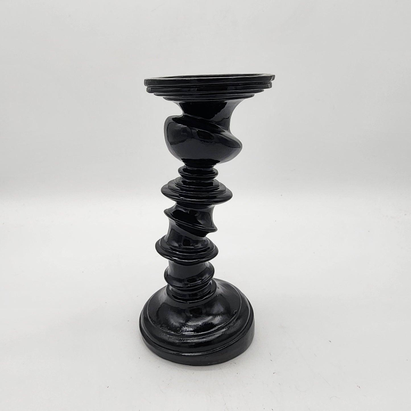 Whimsical Black Crooked Candle Holder