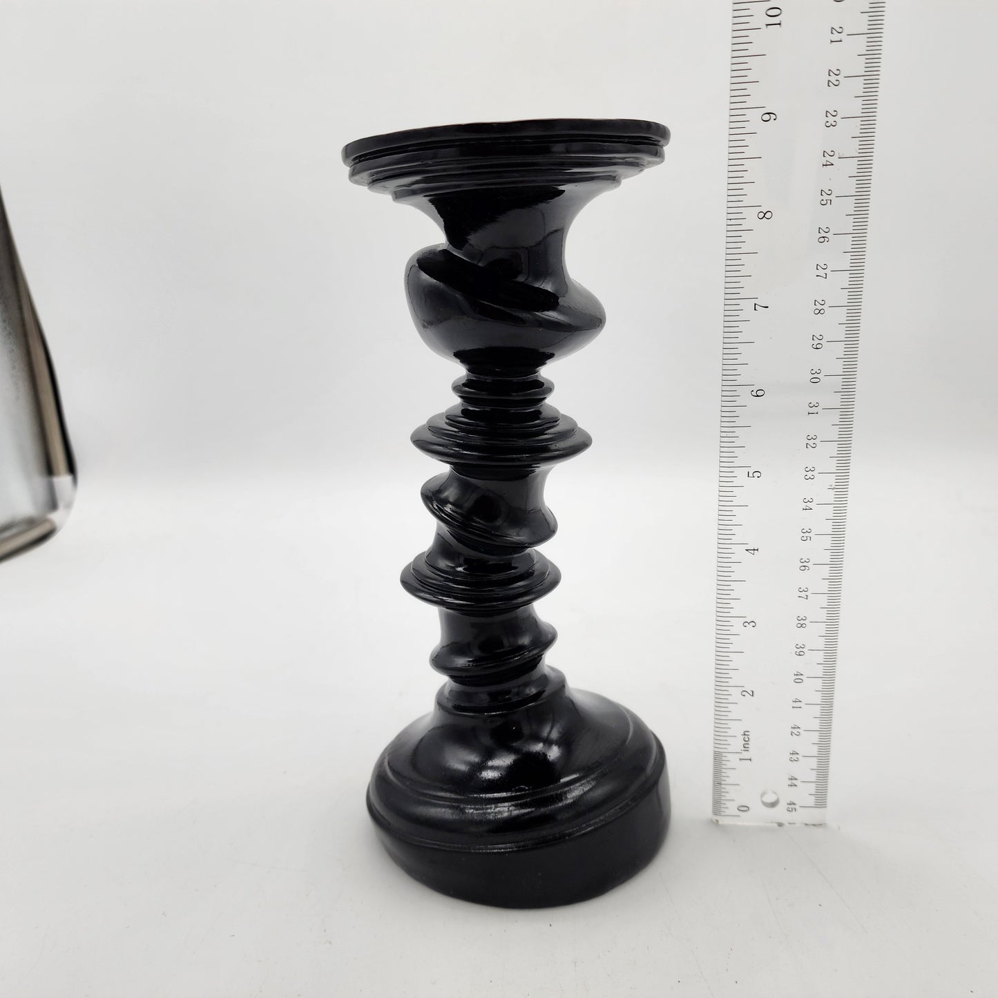 Whimsical Black Crooked Candle Holder