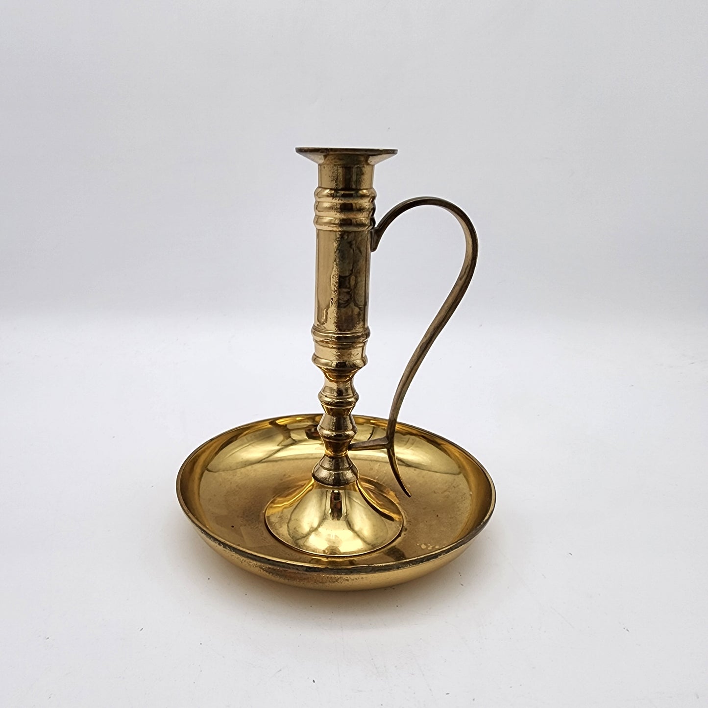 Pair of Brass Chamberstick Candle Holders