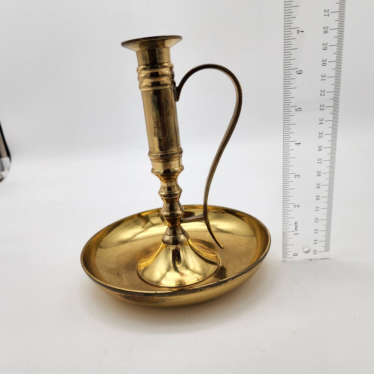 Pair of Brass Chamberstick Candle Holders