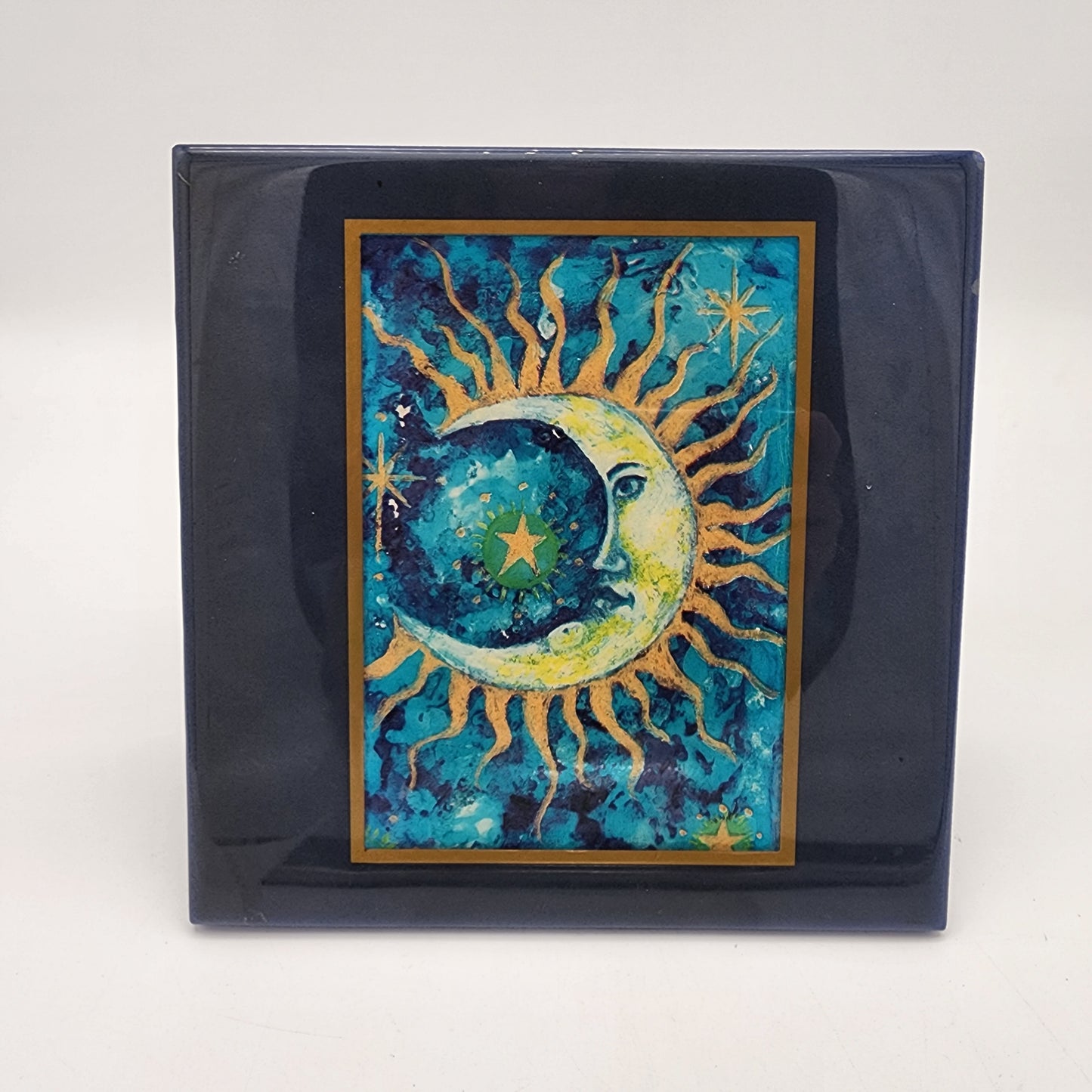 Grander Images Moon and Stars Tile Wall Hanging