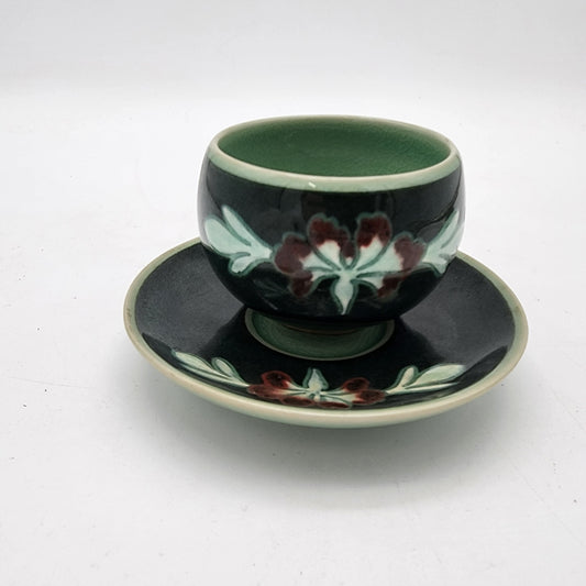 Vintage Asian Floral Cup and Saucer Set