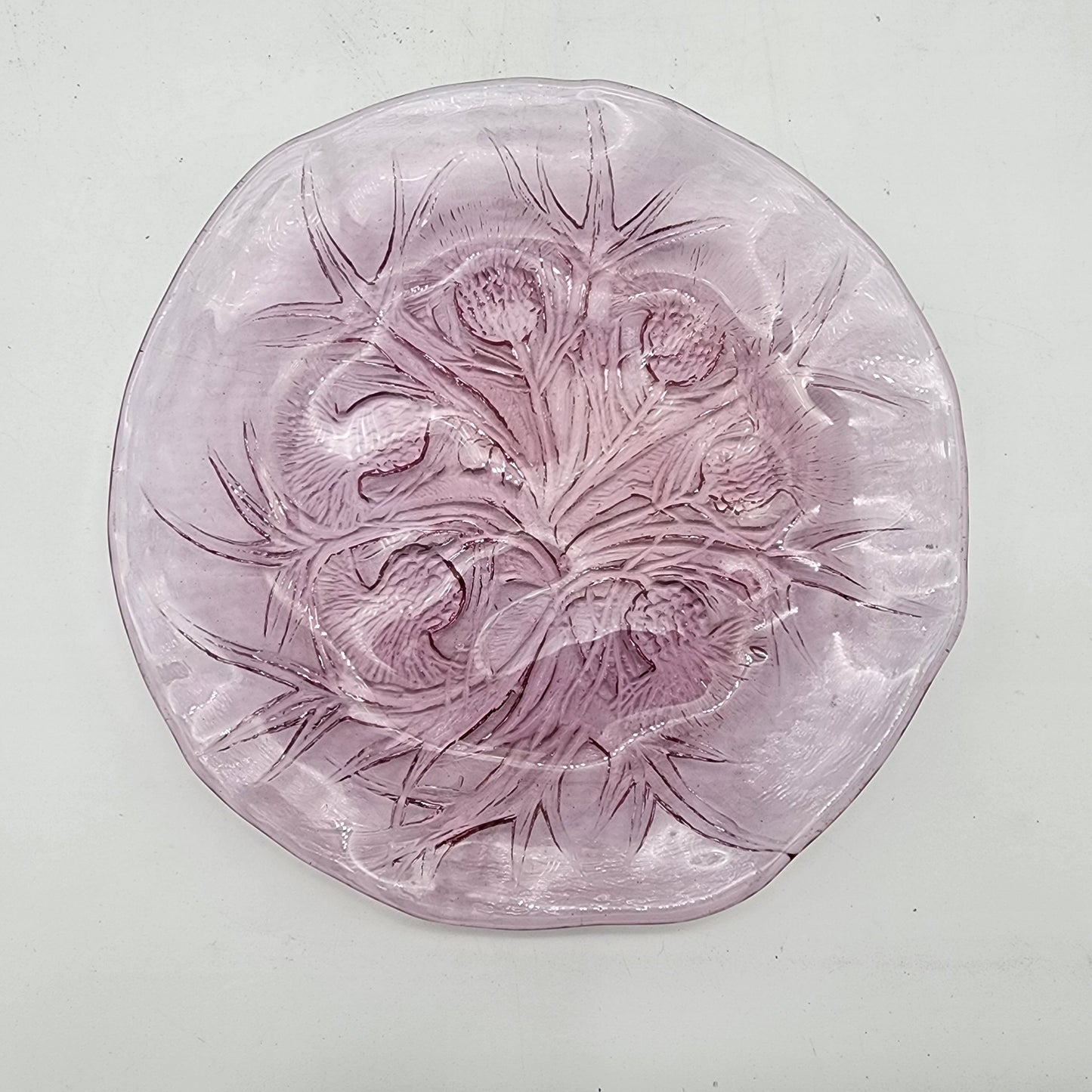 Amethyst Glass Thistle Plate