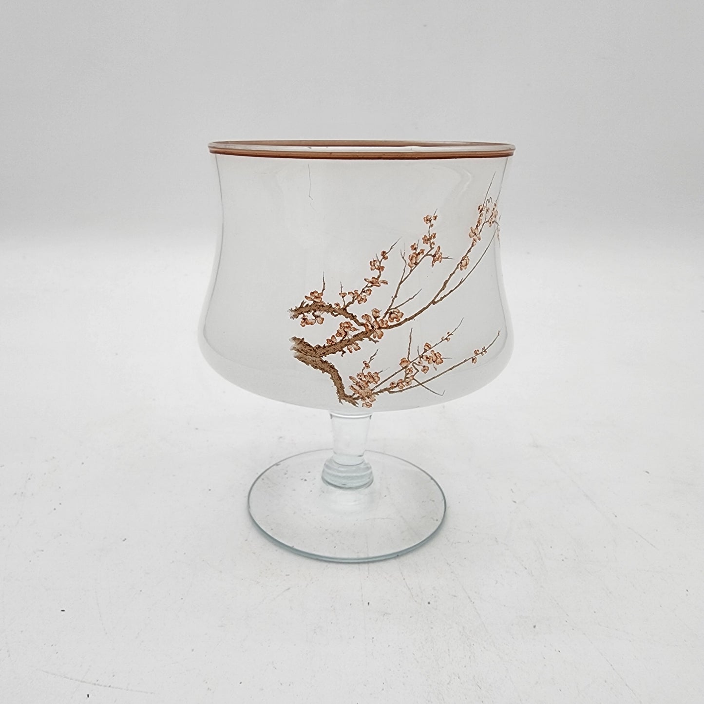 Frosted Glass with Cherry Blossoms