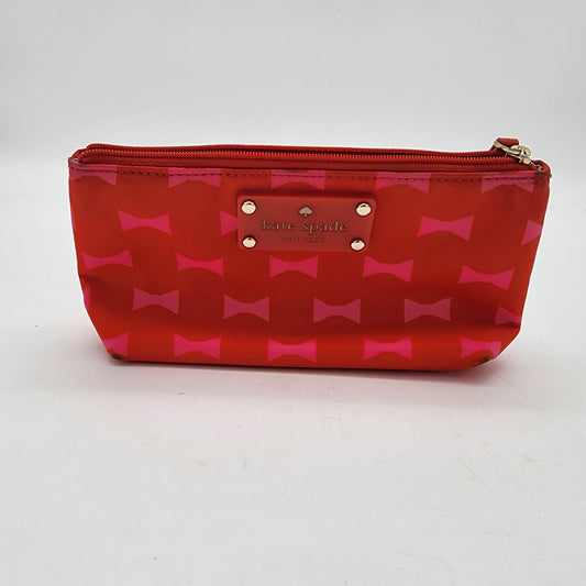 Kate Spade Red Pink Bow Print Coin Purse