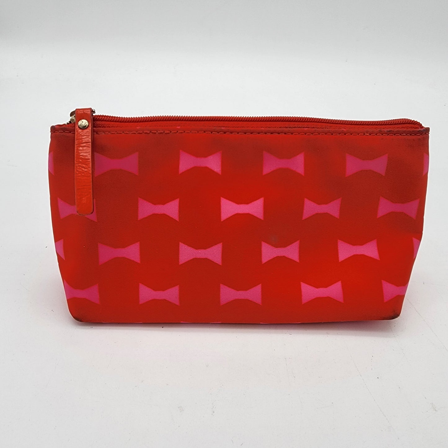 Kate Spade Red Pink Bow Print Coin Purse