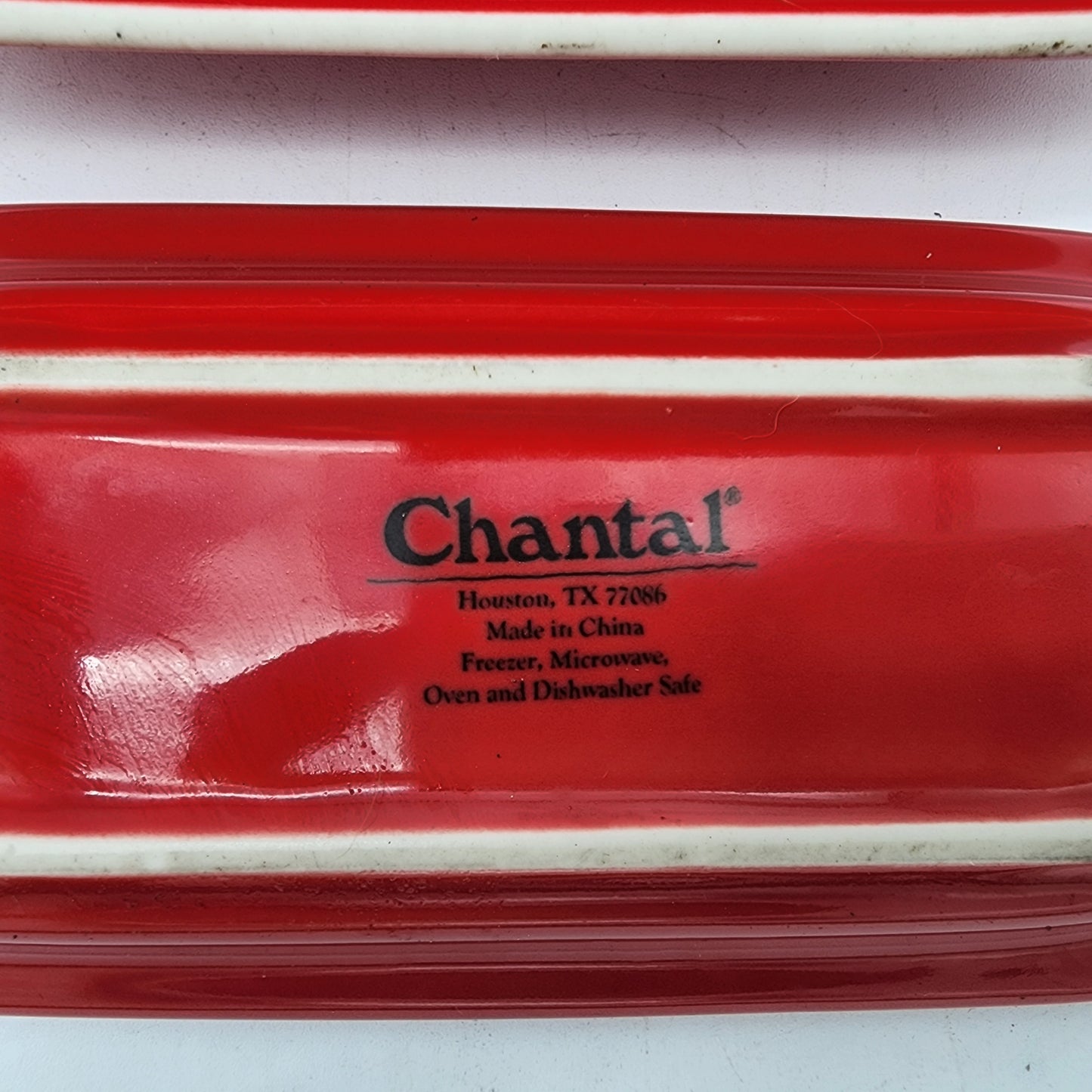 Red Chantal Butter Dish