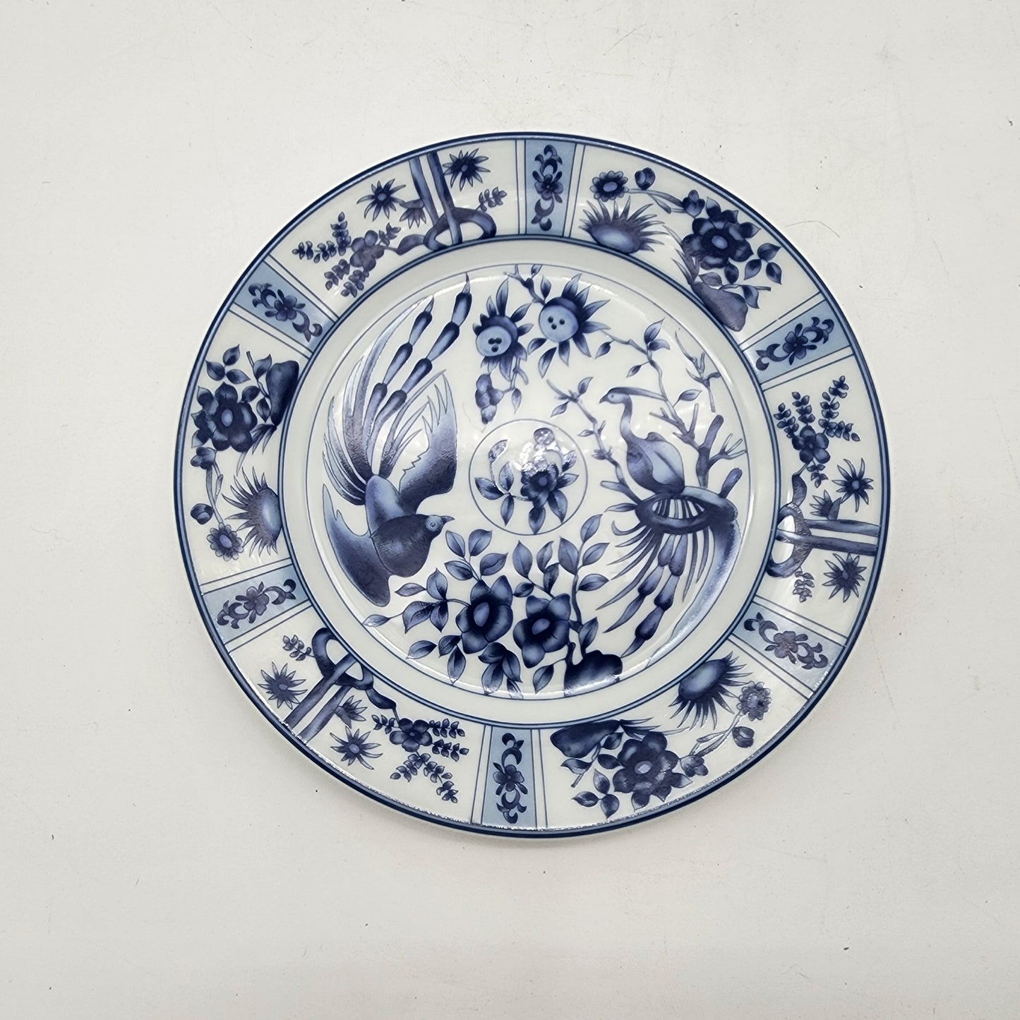 Pair of Blue Heron Dessert Plates