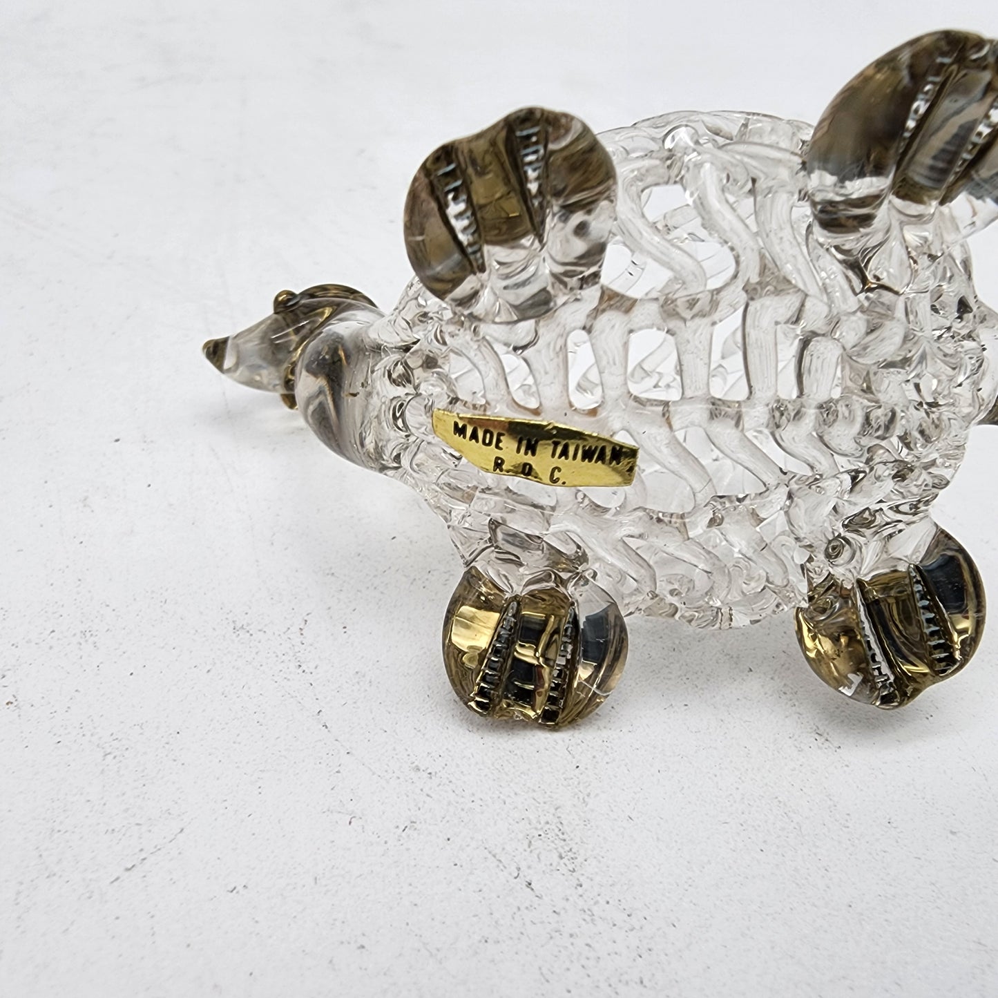 Spun Glass Turtle with Gold Accents FREE SHIPPING