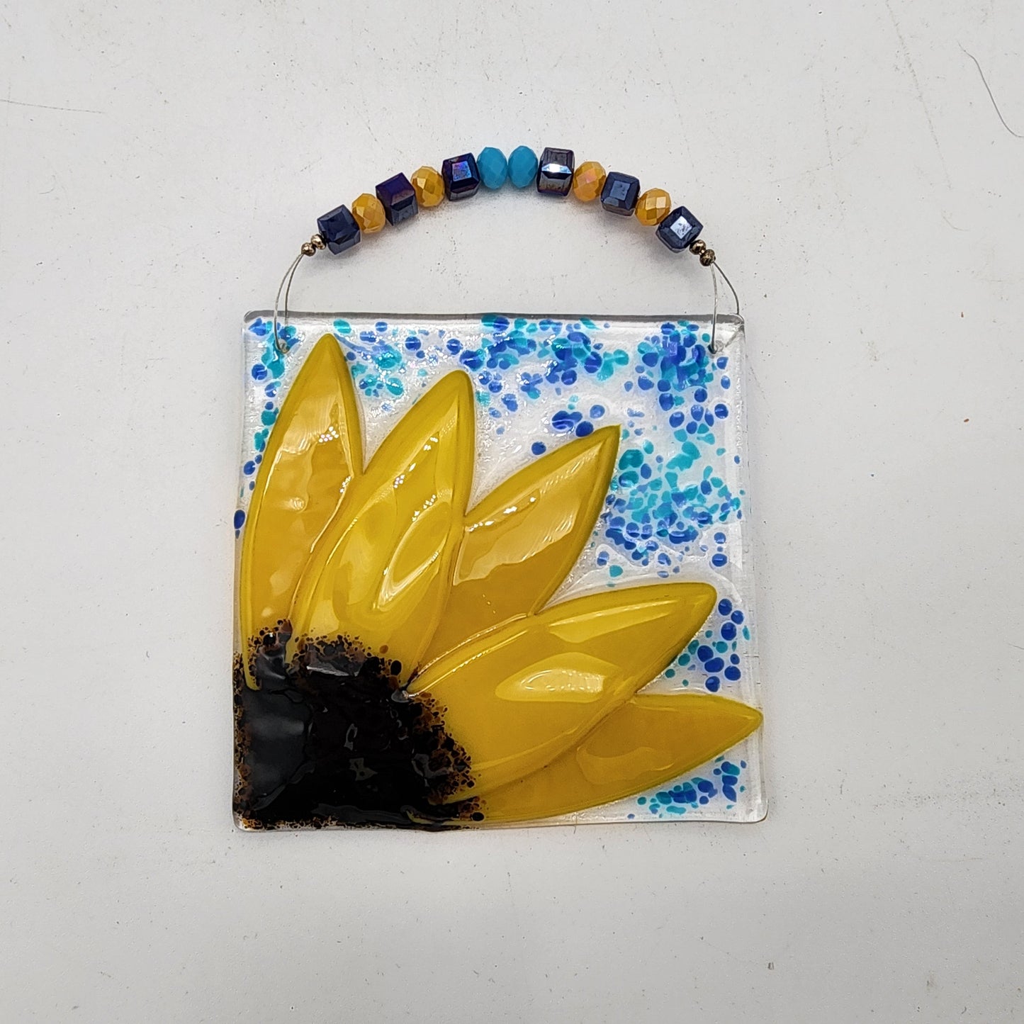 Fused Glass Sunflower Suncatcher