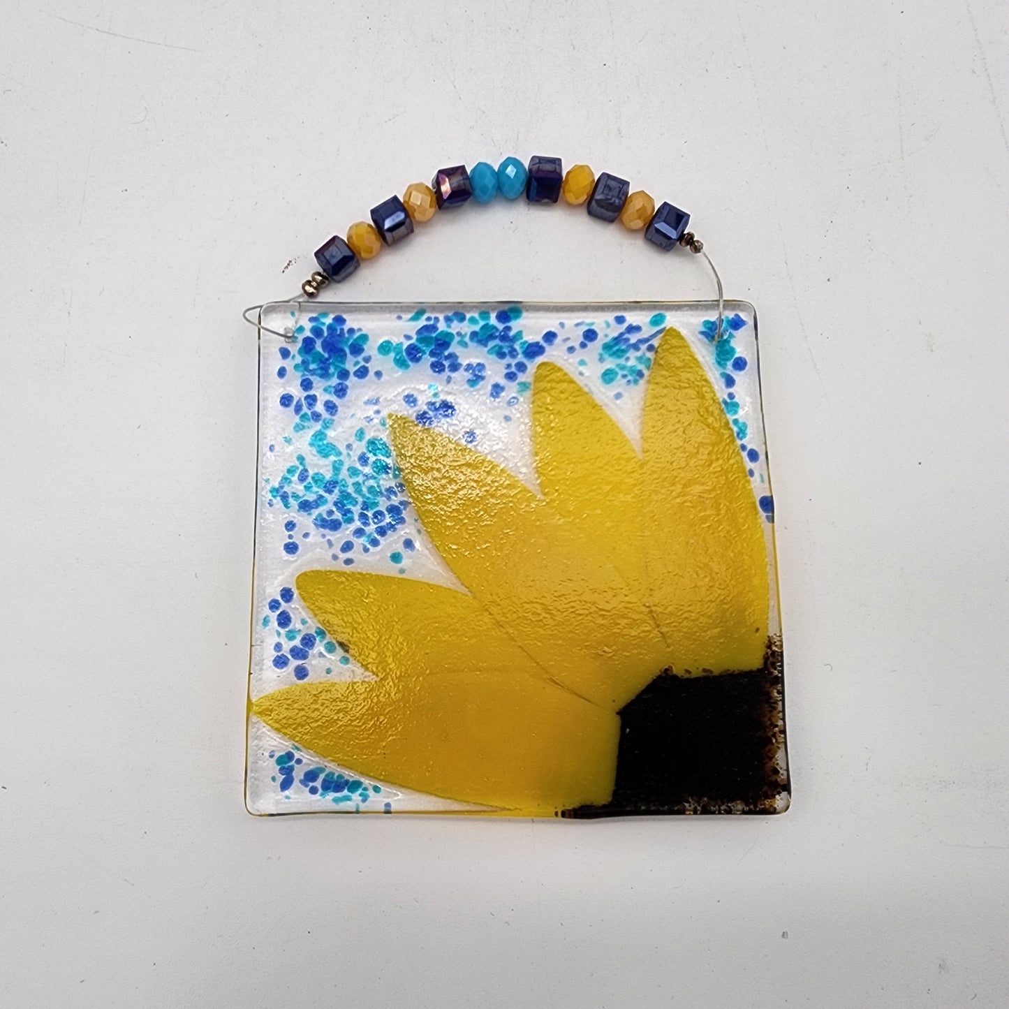 Fused Glass Sunflower Suncatcher