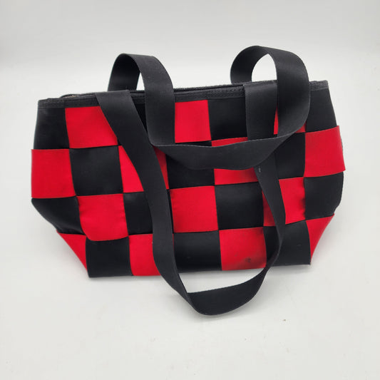 Red and Black Checker Seatbelt Purse