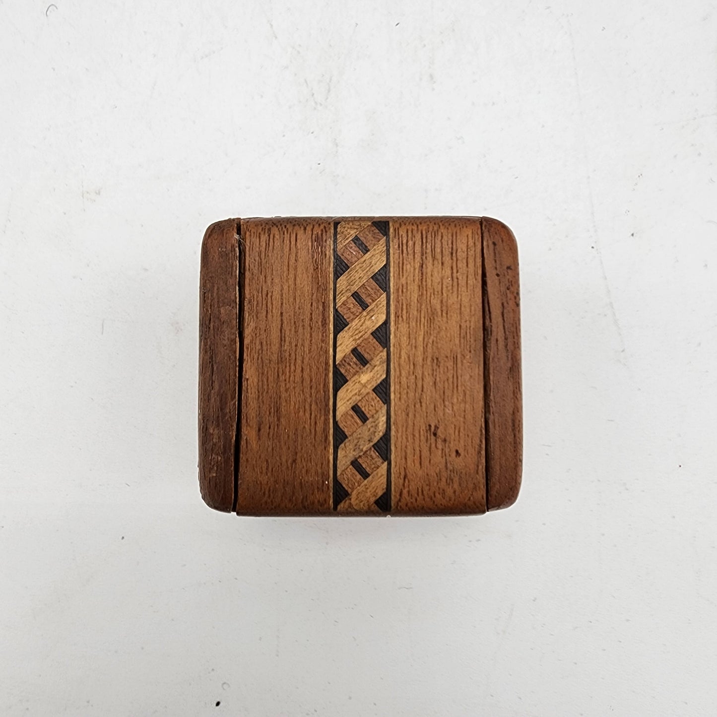 Inlaid Wood Trinket Ring Box