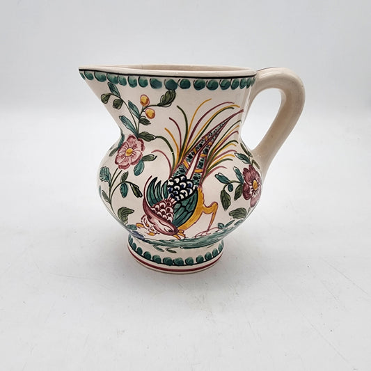 Quteiro Agueoa Hand Painted Portugal Pitcher AS FOUND