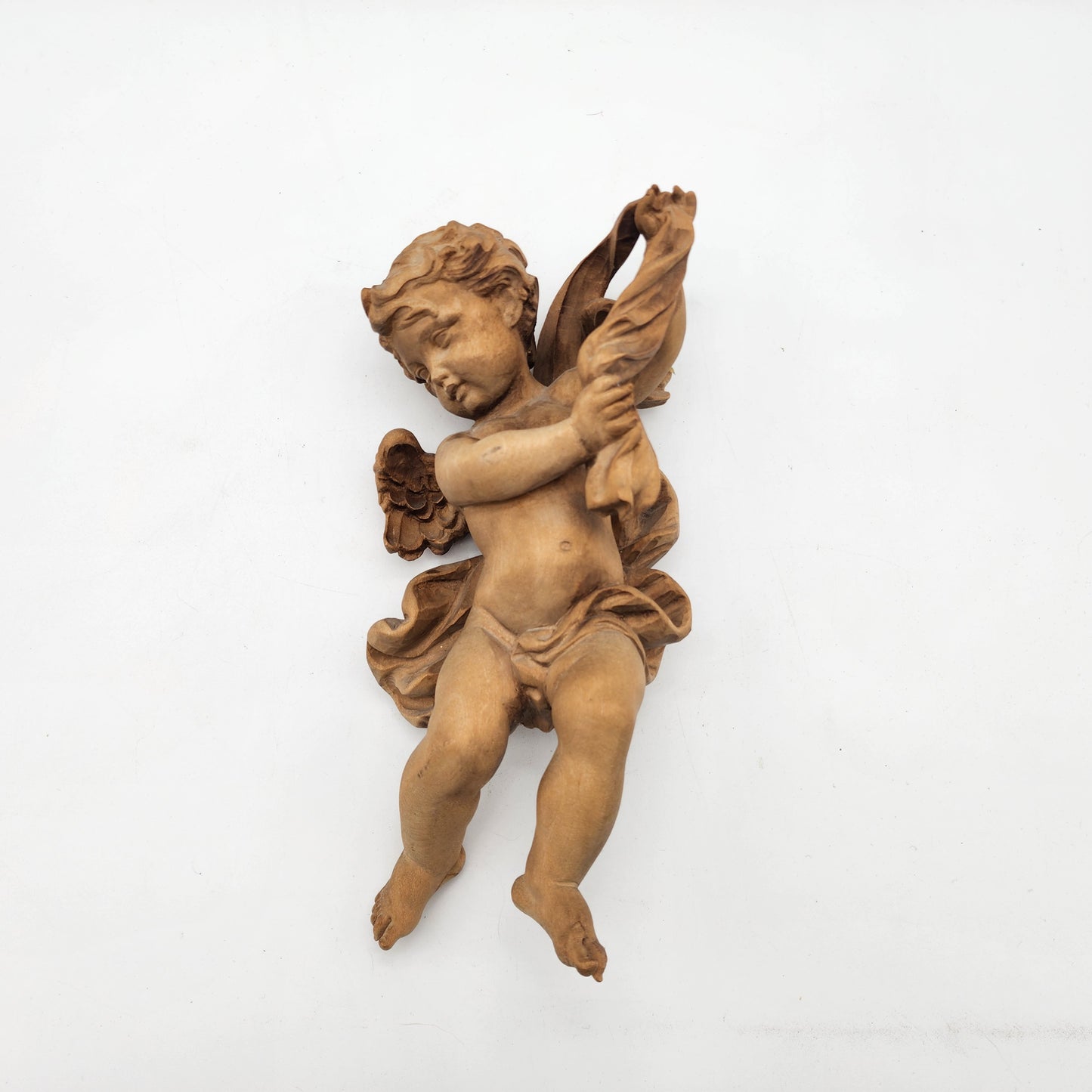 Old Carved wood Cherub