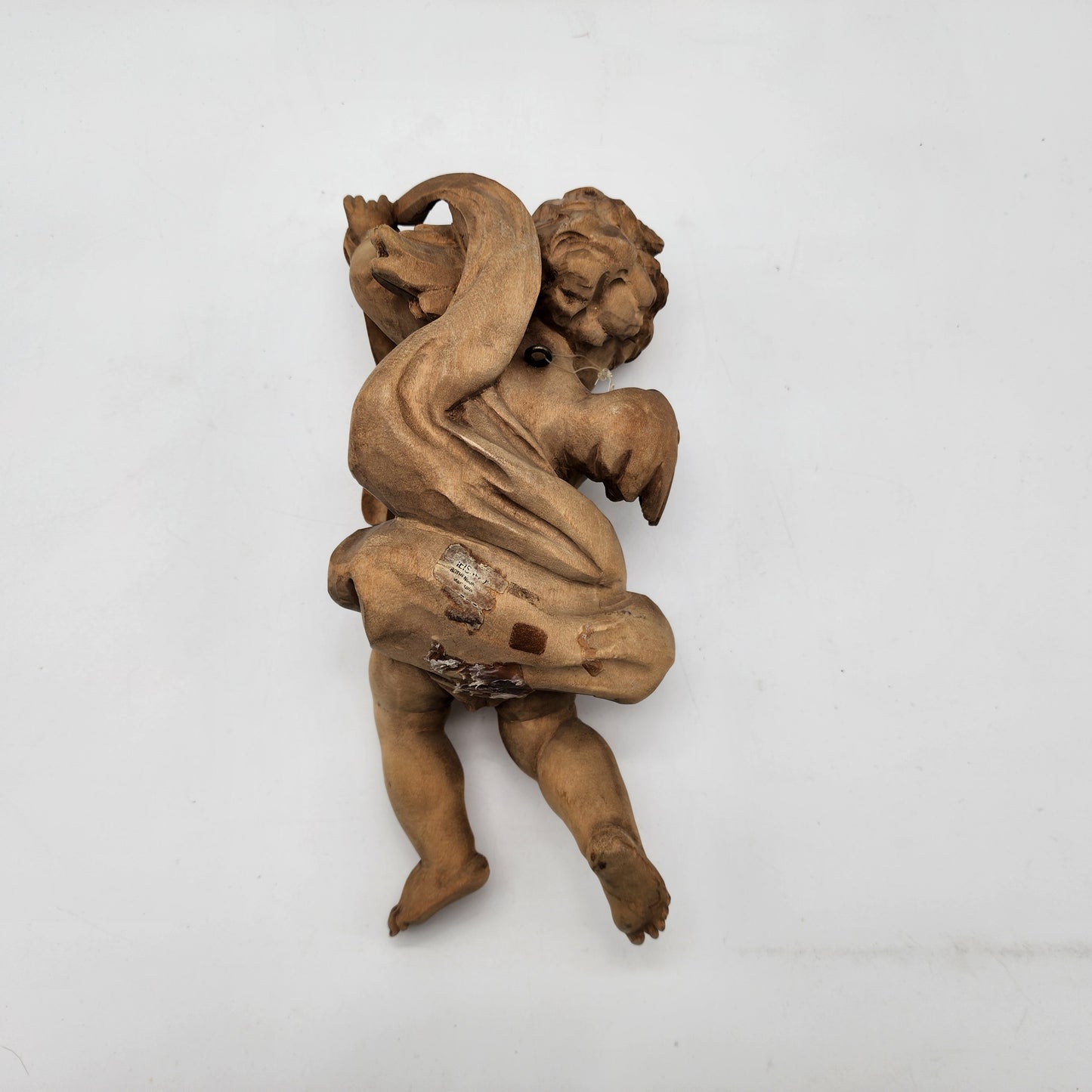 Old Carved wood Cherub