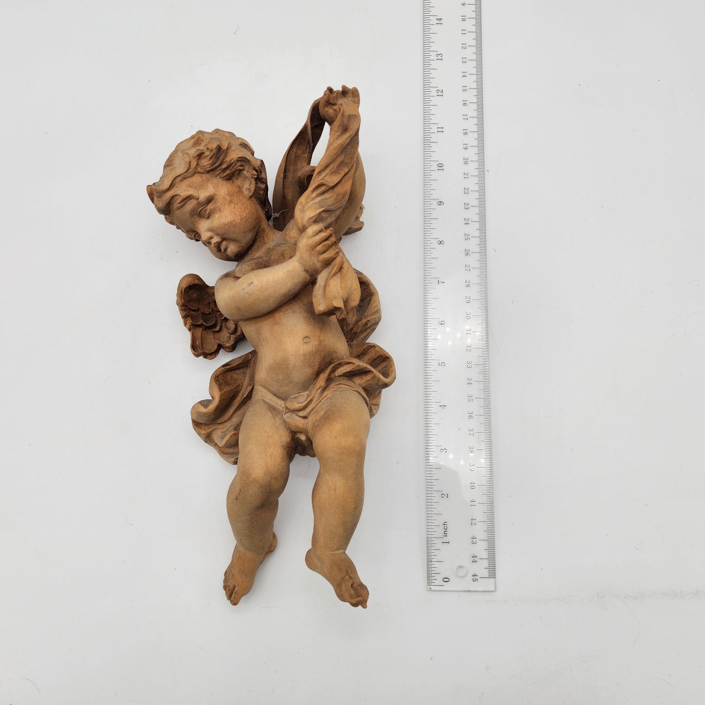 Old Carved wood Cherub