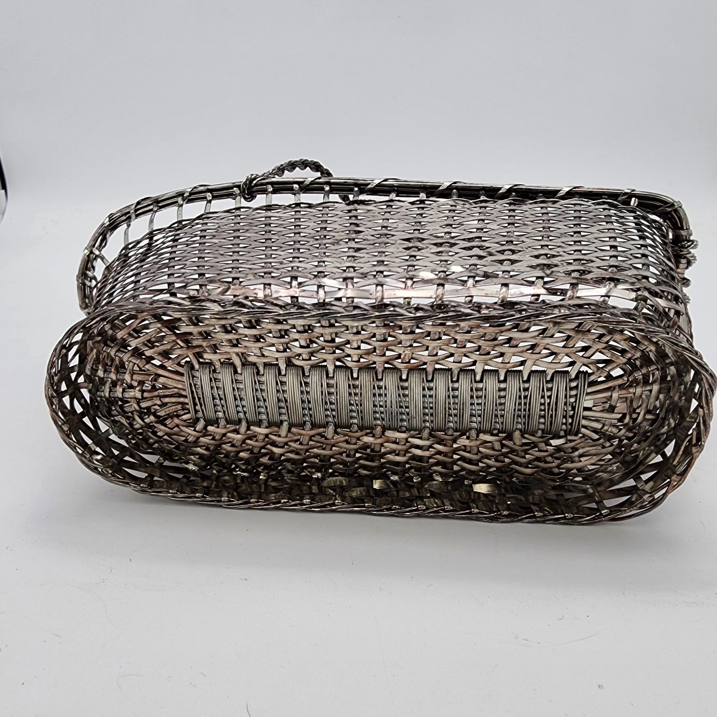 Silver Plated Wire Wine Bottle BasketMade in Japan