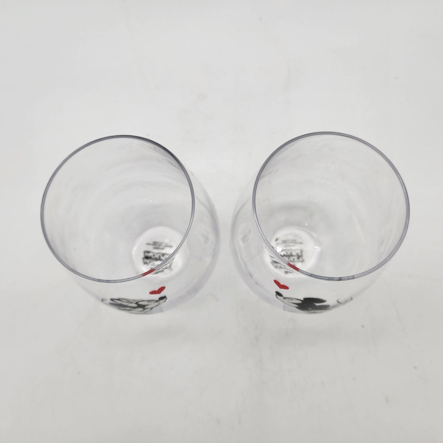 Mickey and Minnie Stemless Wine Glass Set