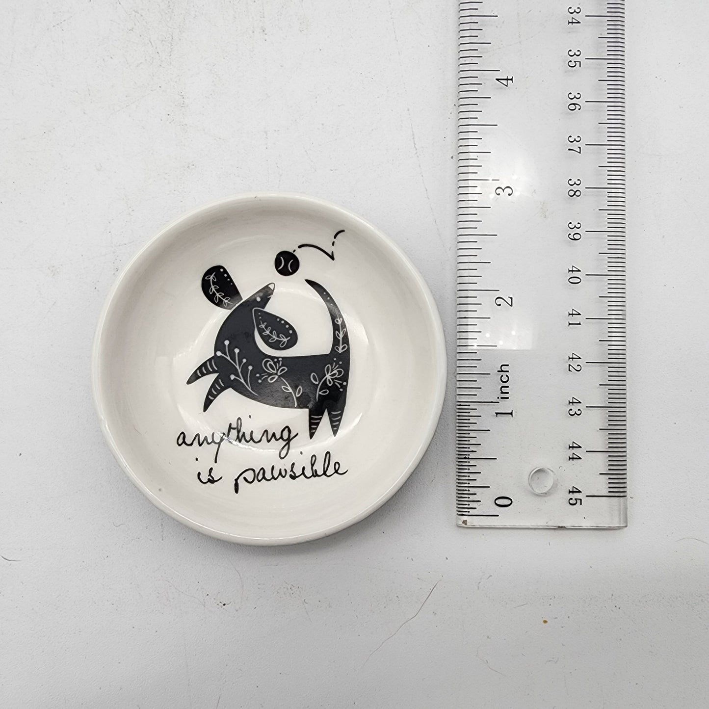 Anything is Pawsible Trinket Dish Ring Bowl