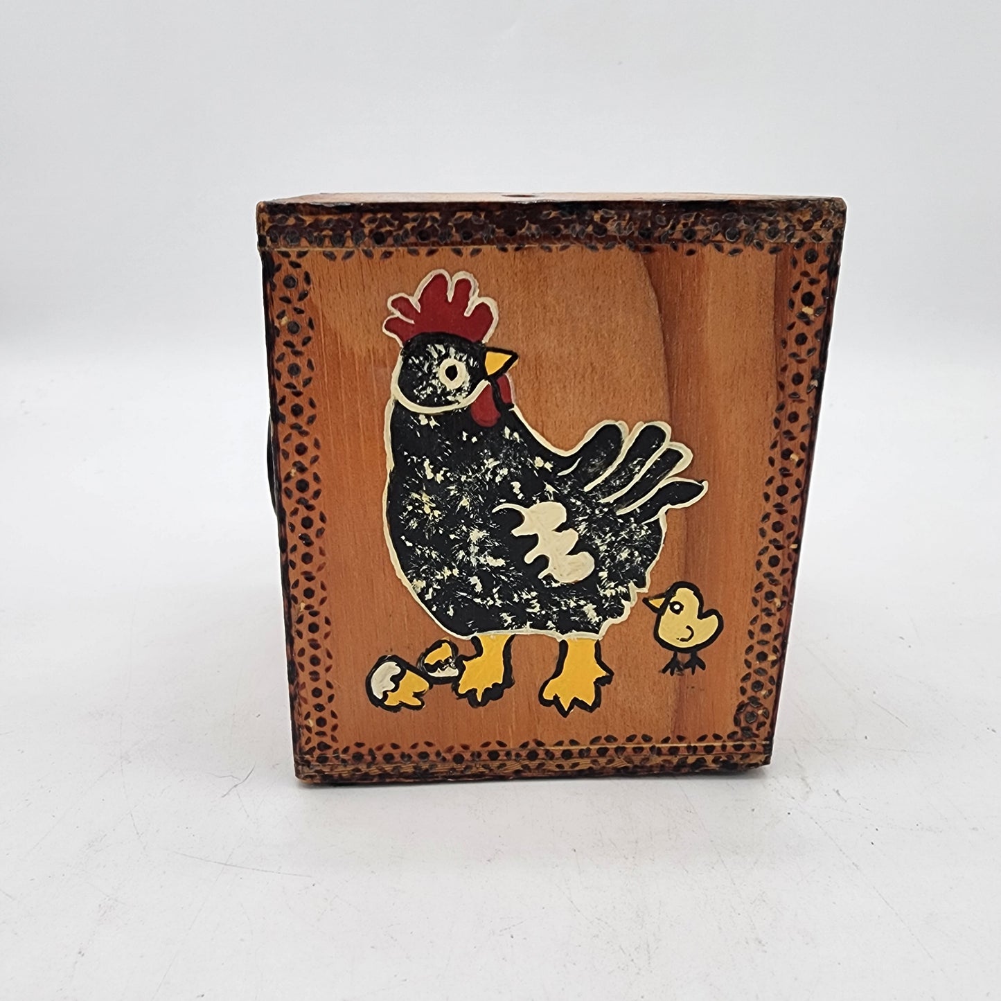 Farm Yard Animal Hand Made Wood Piggy Bank Box