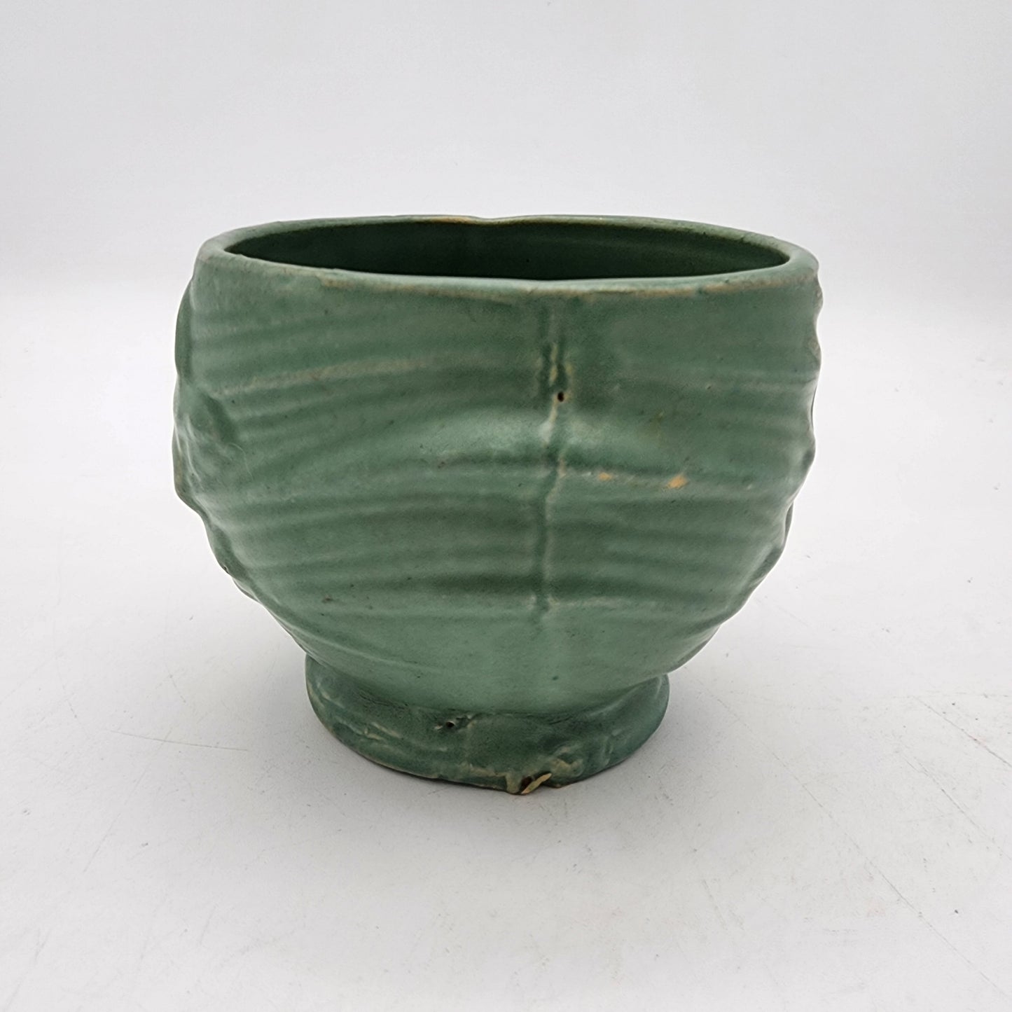 Vintage McCoy Pottery Green Matte Swallows Bird Planter