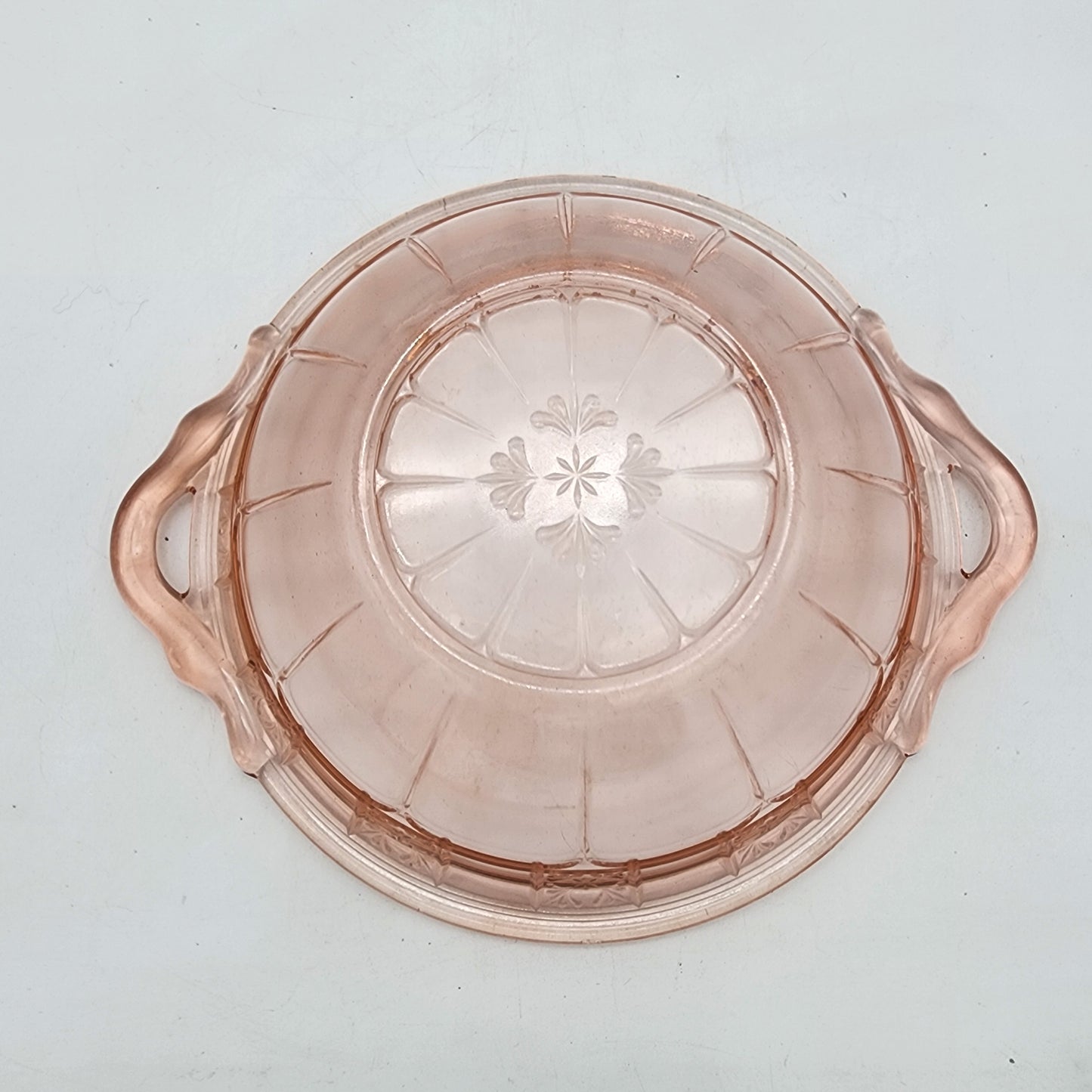 Pink Depression Glass Jeannette Doric Pink Depression Handled Bowl