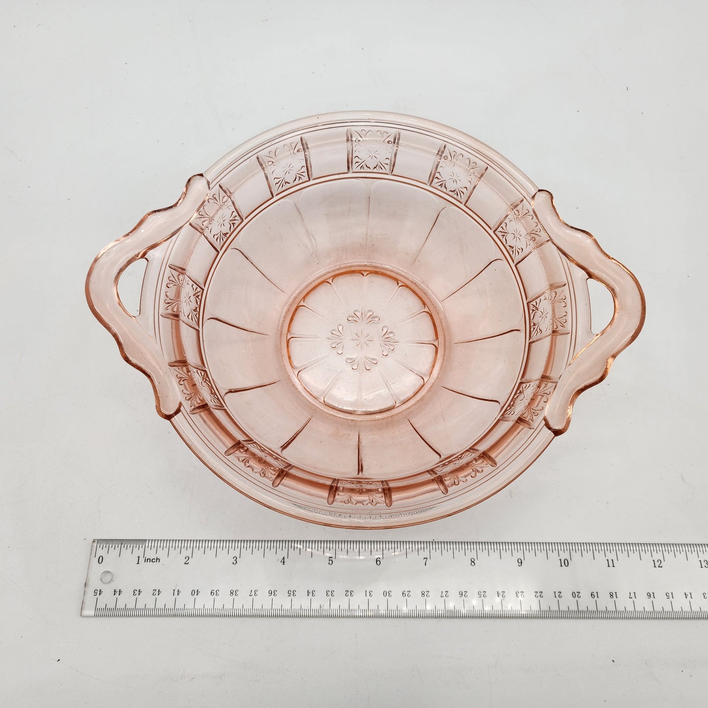 Pink Depression Glass Jeannette Doric Pink Depression Handled Bowl