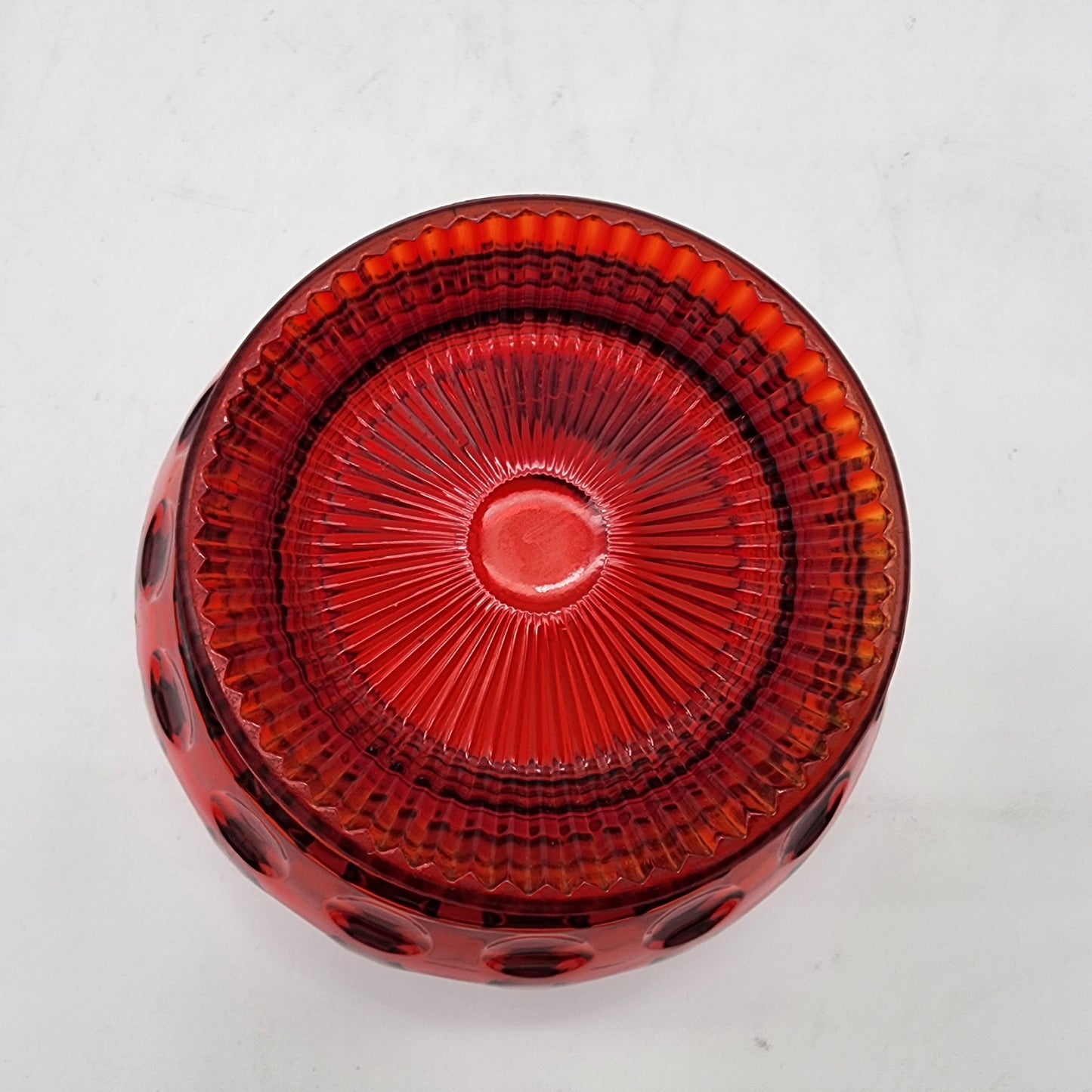 1930's Imperial Glass Old English Ruby Rose Bowl