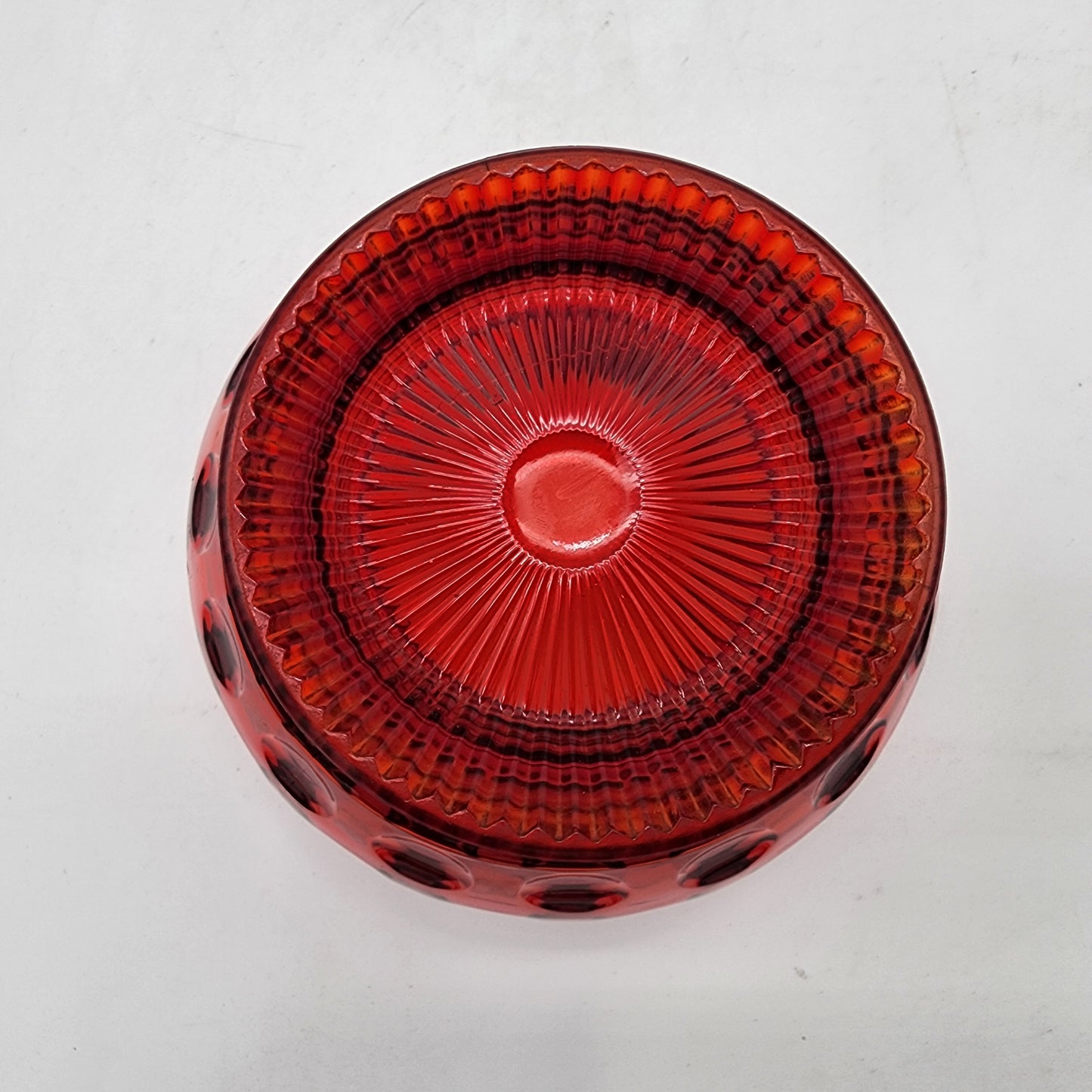 1930's Imperial Glass Old English Ruby Rose Bowl