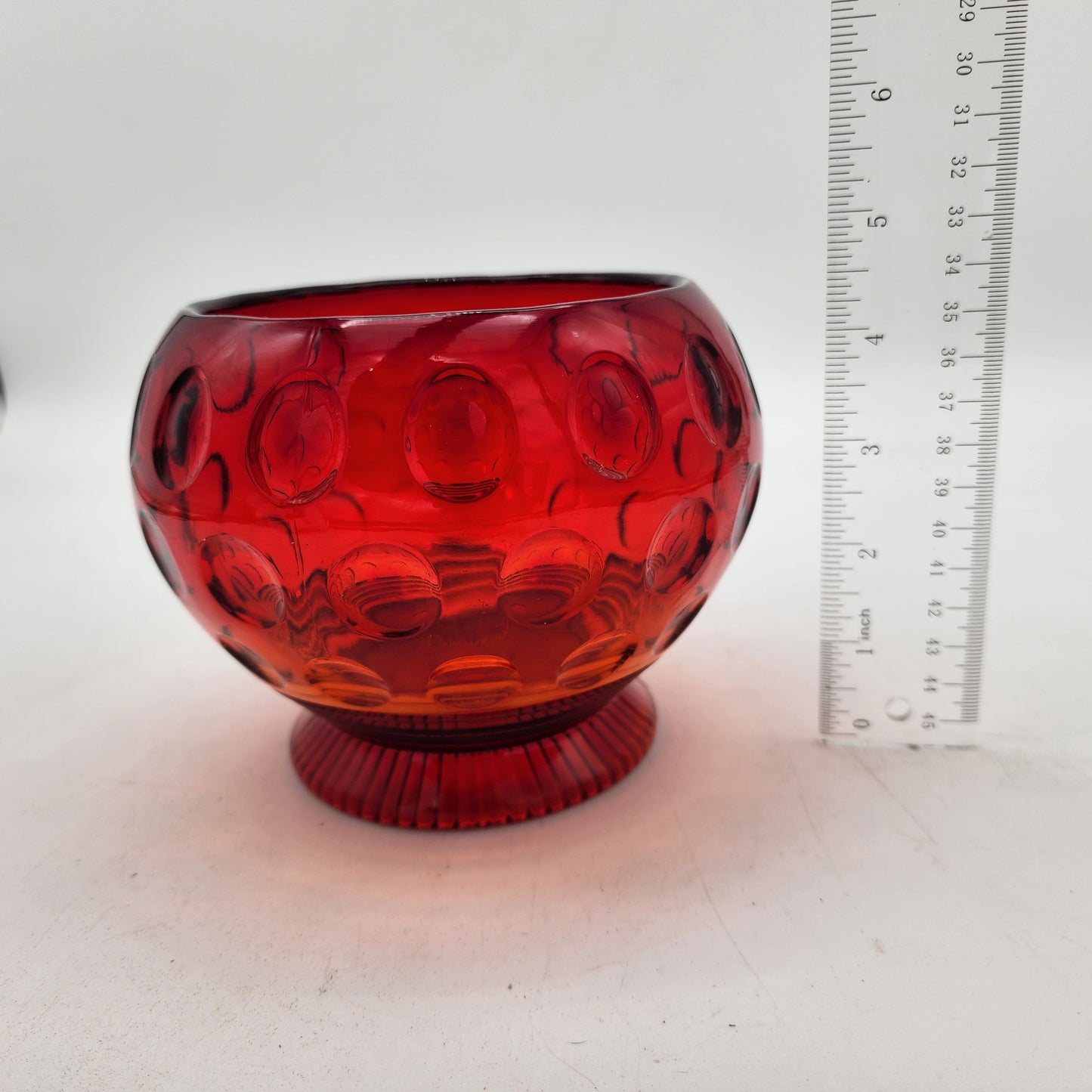 1930's Imperial Glass Old English Ruby Rose Bowl