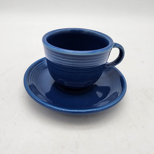 Fiesta Pottery Blue Cup and Saucer