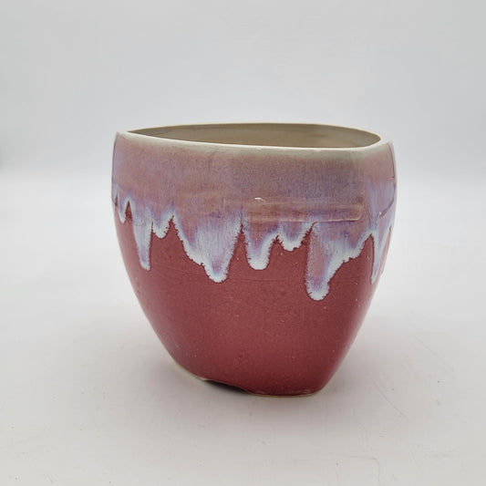 Red Drip Glaze Pottery Planter