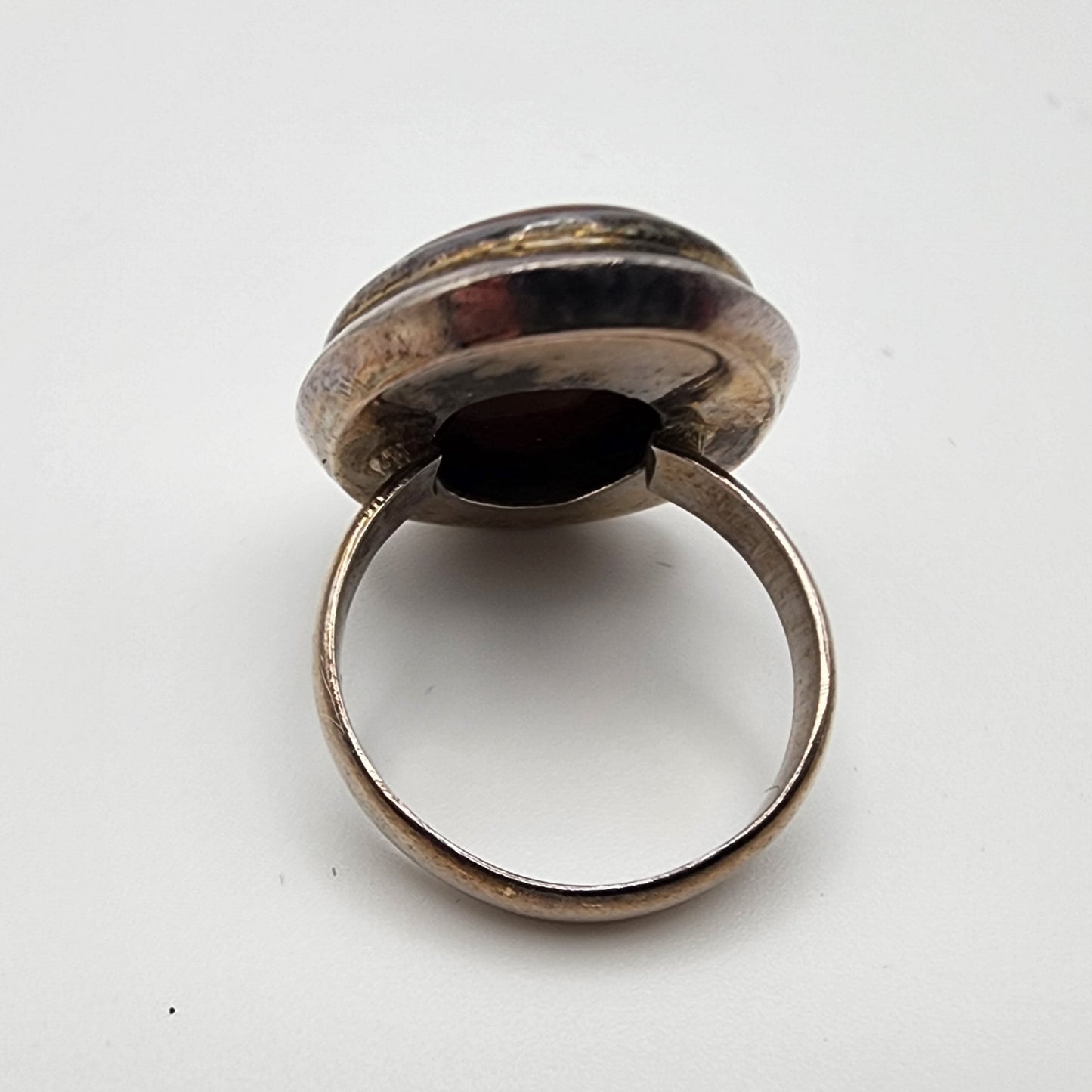 925 Sterling Silver Mahogany Obsidian Ring Size Size 7.75