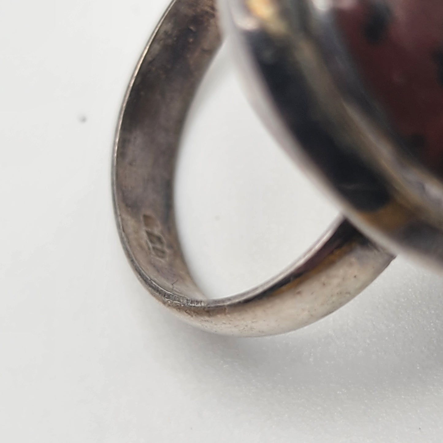 925 Sterling Silver Mahogany Obsidian Ring Size Size 7.75